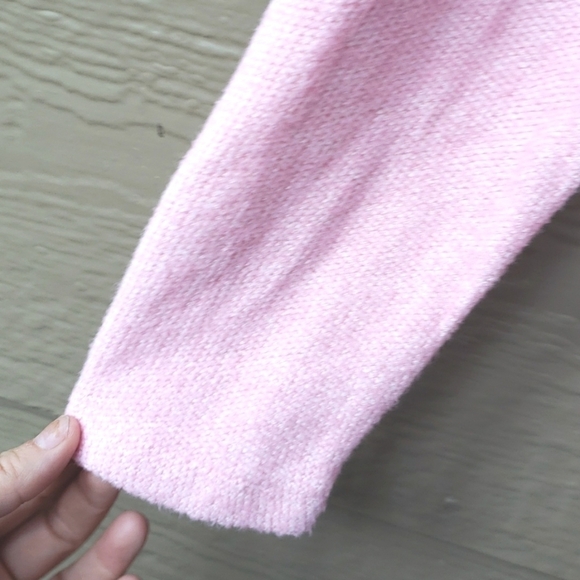 Old Navy  Sweater Pullover Relaxed Plush Pink Stretch Mock Neck SP PETITE - Picture 3 of 4